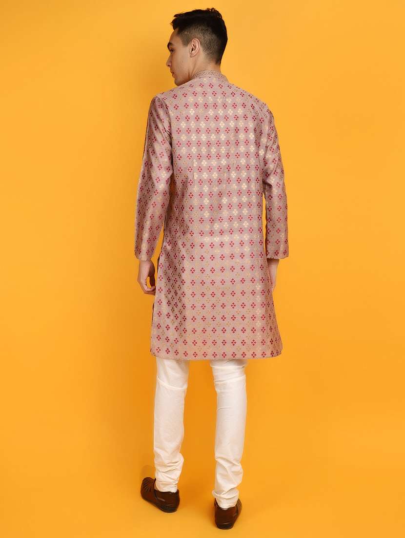 light pink jacquard ethnic wear - 20806582 -  Standard Image - 2