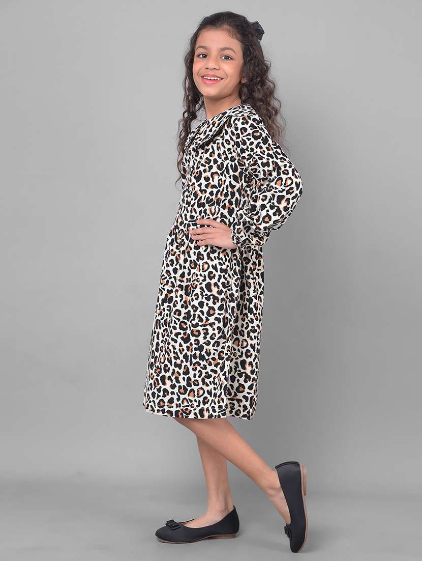girls white animal print cotton dress - 20806625 -  Standard Image - 2