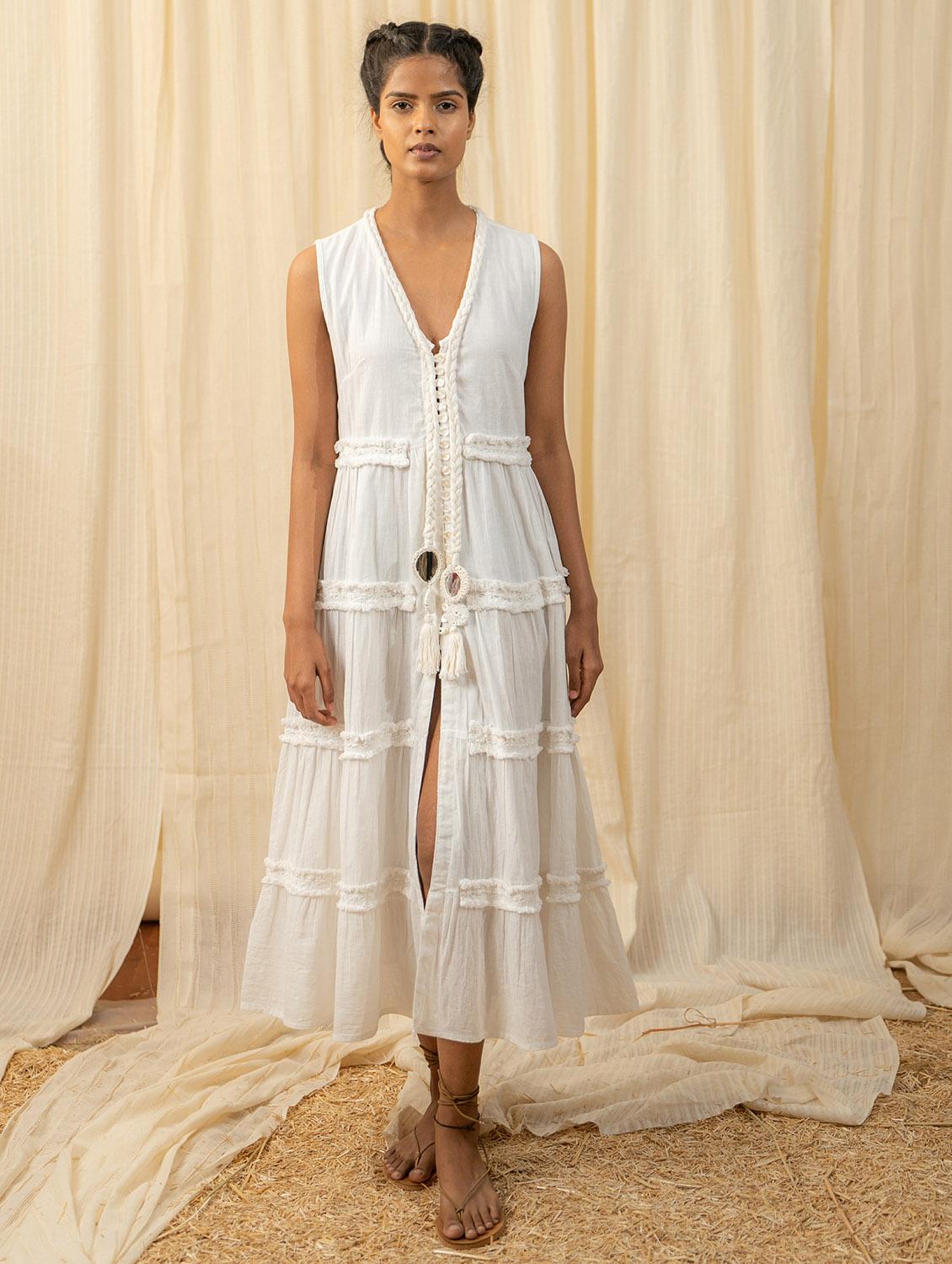women white self-designed tiered dress - 20807333 - Zoom Image - 0