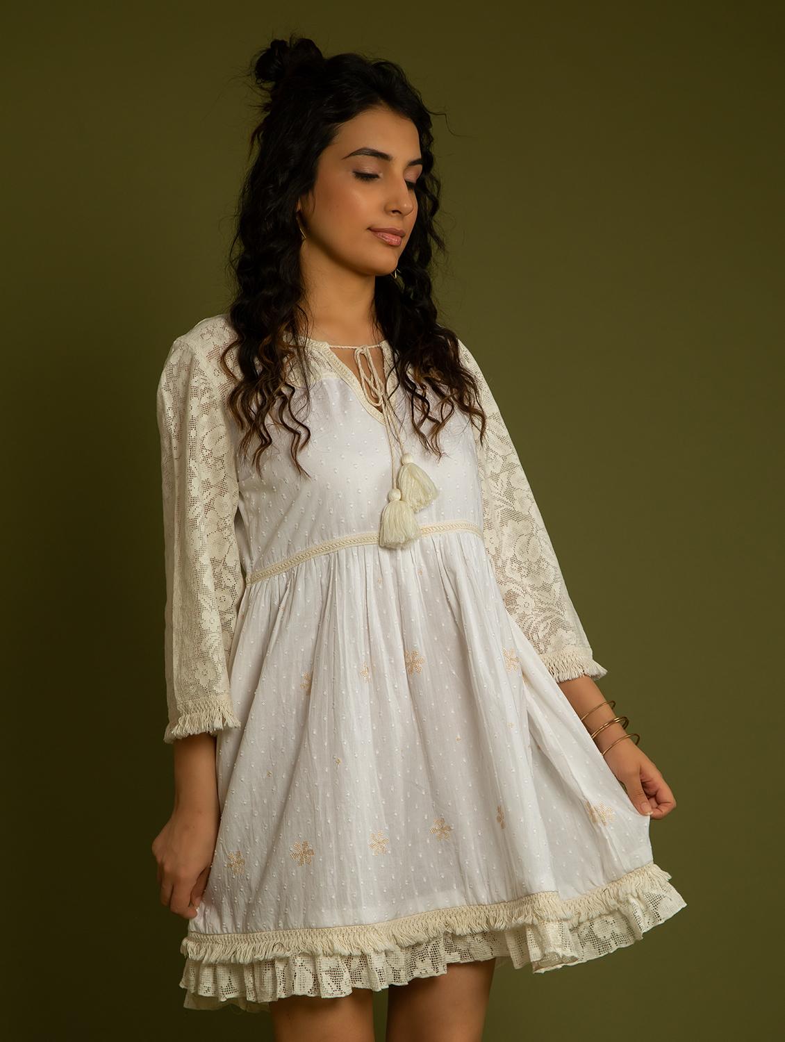 women white self-designed fit & flare dress - 20807351 - Standard Image - 2
