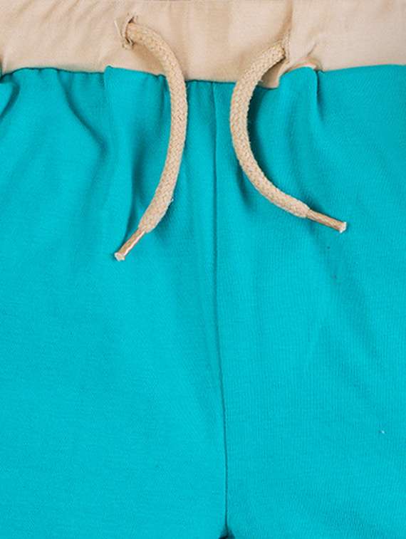 kids solid blue zipper detailed shorts - 20810235 - Standard Image - 2