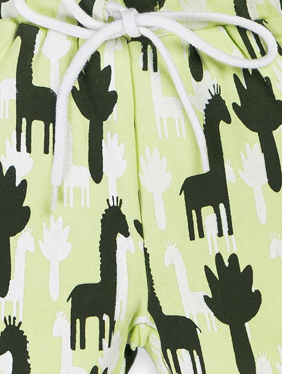 kids green quirky printed shorts - 20810238 - Standard Image - 2