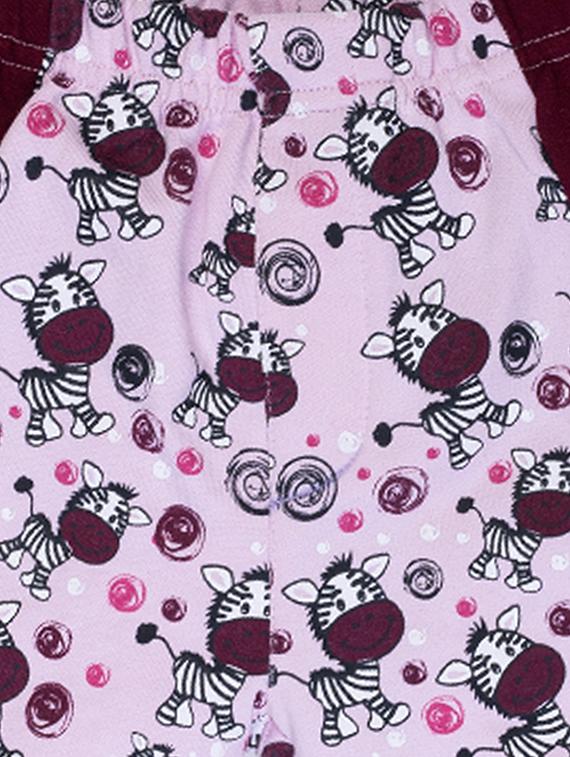 kids pink & maroon quirky printed detailed shorts - 20810253 - Standard Image - 2