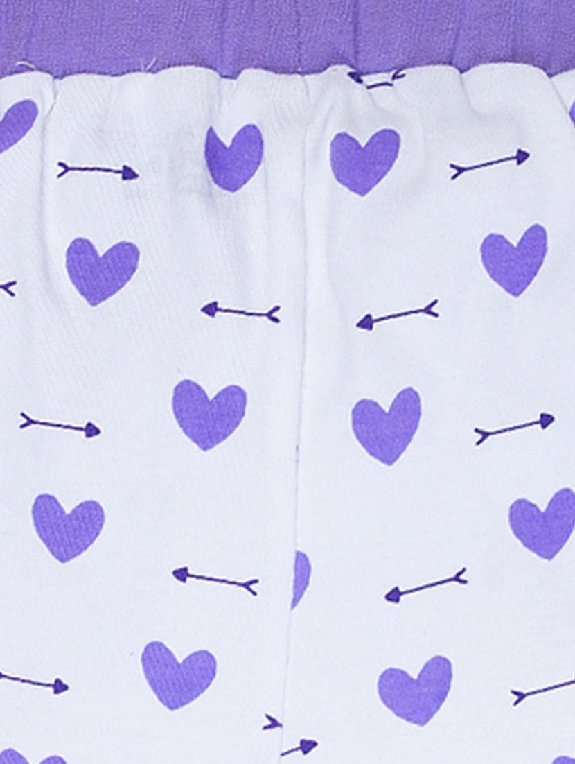 kids white & purple printed detailed shorts - 20810255 - Standard Image - 2