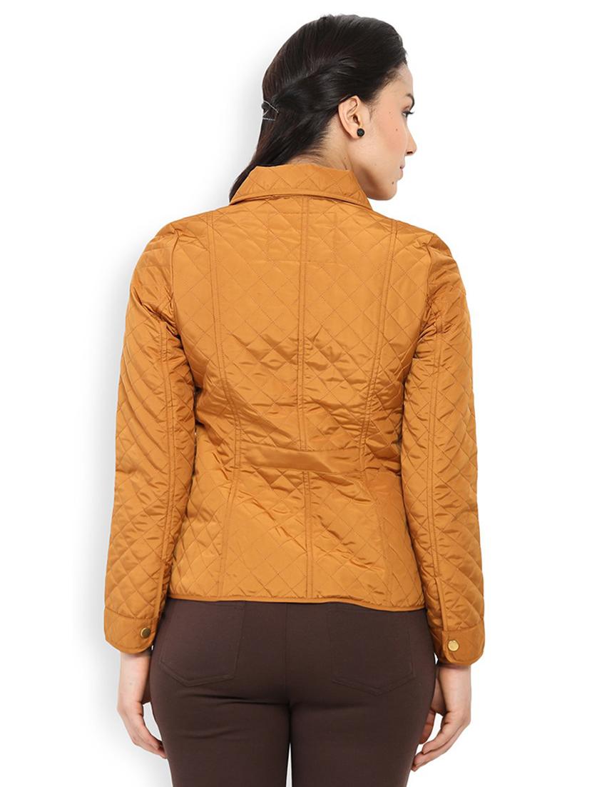 women long sleeved solid quilted jacket - 20810360 - Standard Image - 2