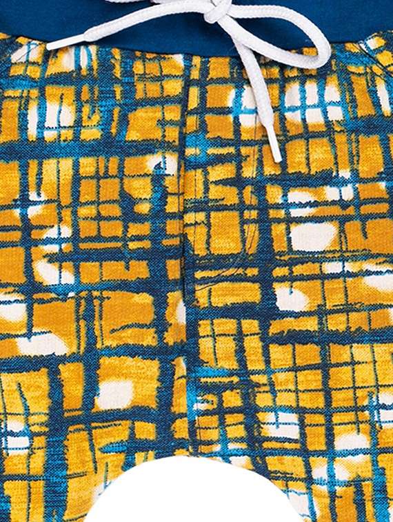 boys yellow check printed track wear - 20810595 -  Standard Image - 2