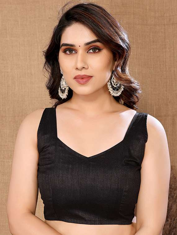 women black stripes printed saree with blouse - 20810964 -  Standard Image - 2