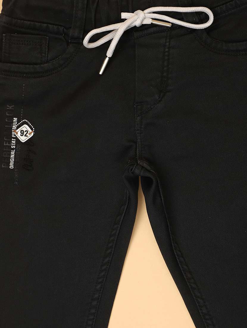 solid black detailed denim jeans - 20811740 -  Standard Image - 2