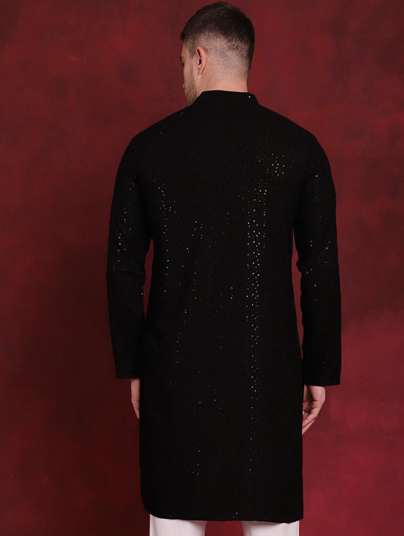 black viscose kurta - 20811848 - Standard Image - 2