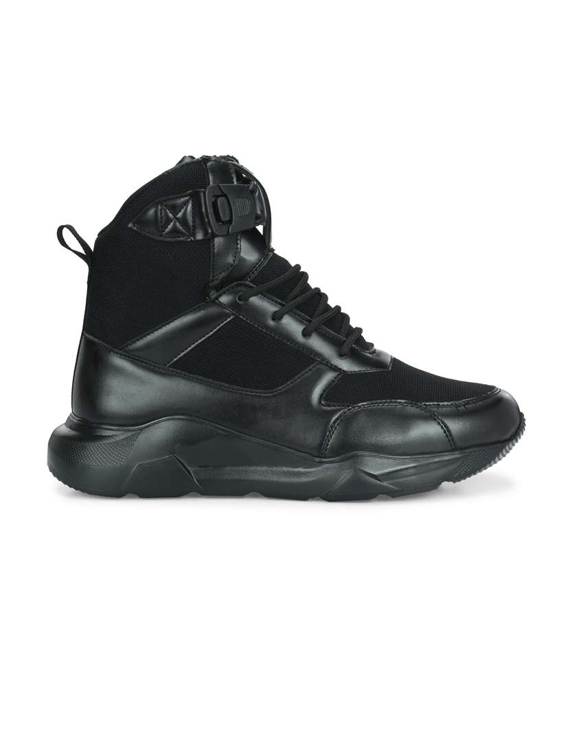 men black high neck sneakers - 20811877 - Standard Image - 2
