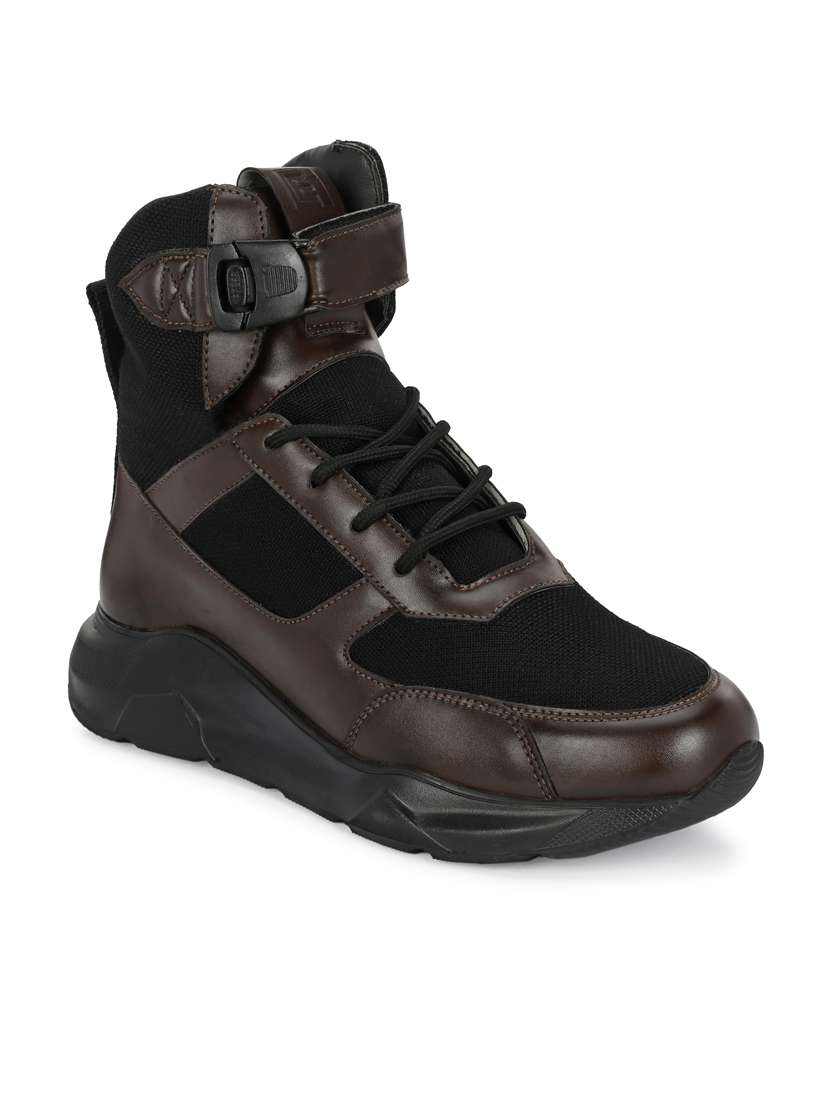 men brown high neck sneakers - 20811878 - Zoom Image - 0