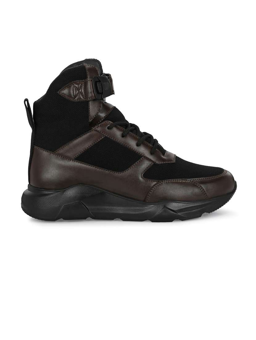 men brown high neck sneakers - 20811878 - Standard Image - 2