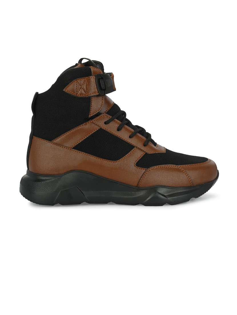 men black high neck sneakers - 20811880 - Standard Image - 2