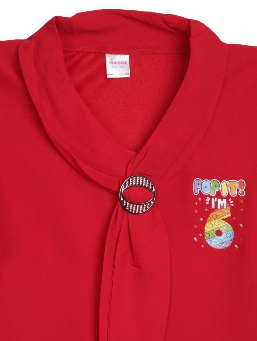 kids red placement print detailed top - 20814252 - Standard Image - 2