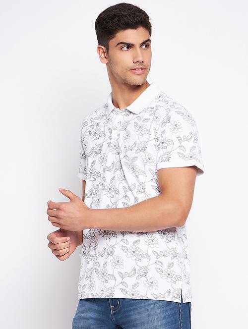 white polyester all over print tshirt - 20814385 -  Standard Image - 0