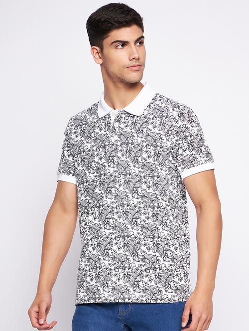 white polyester all over print tshirt - 20814401 -  Standard Image - 0