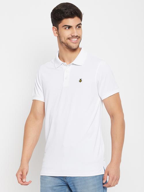 white polyester plain tshirt - 20814421 -  Standard Image - 0
