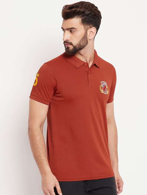 rust polyester plain tshirt - 20814428 - Standard Image - 0