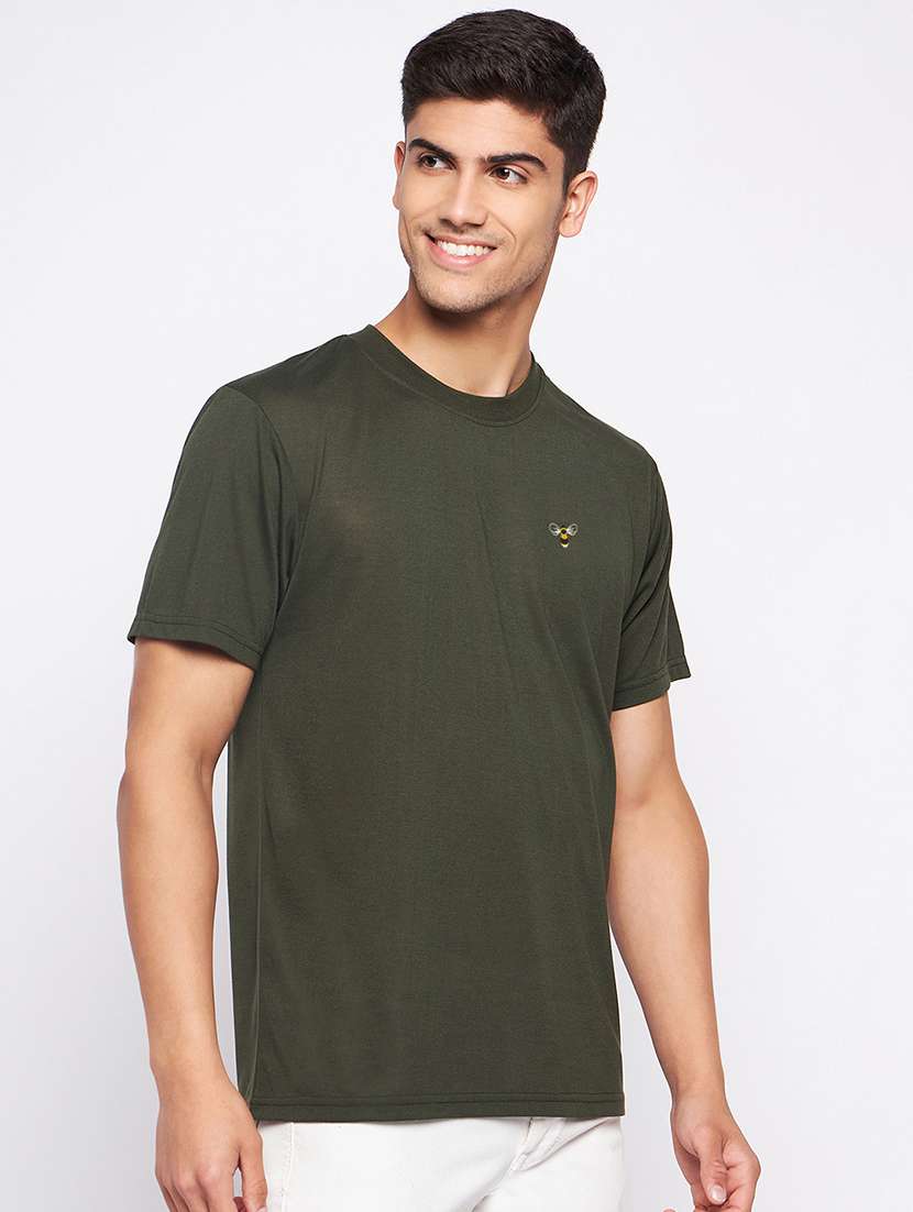 men solid short sleeve t-shirt