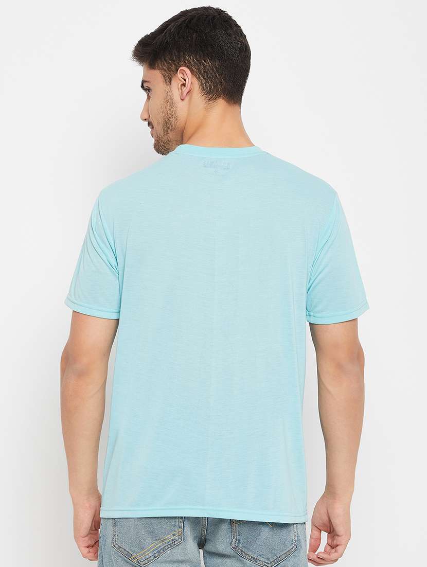 ai aqua polyester color block tshirt - 20814477 -  Standard Image - 2