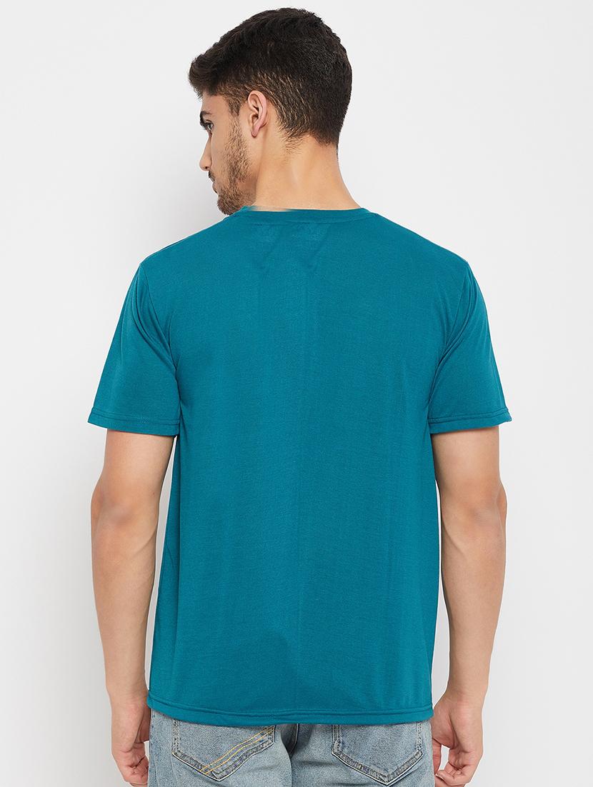 teal polyester color block tshirt - 20814481 - Standard Image - 2