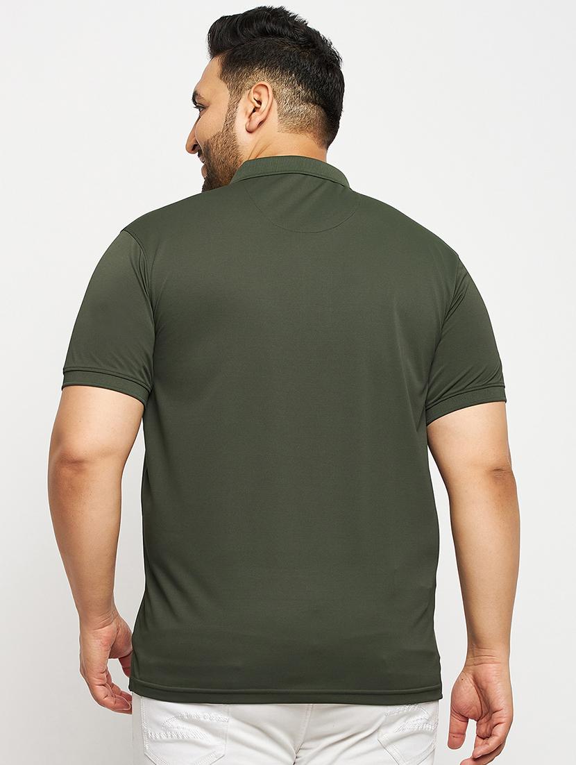 olive polyester plain tshirt - 20814498 - Standard Image - 2