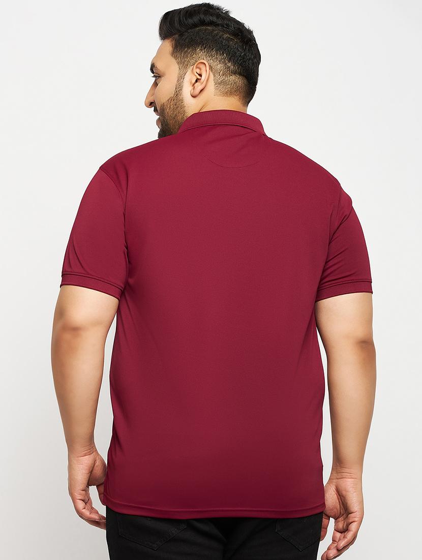 maroon polyester plain tshirt - 20814499 - Standard Image - 2