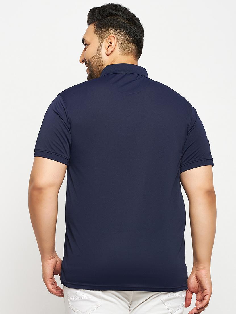 navy blue polyester plain tshirt - 20814500 - Standard Image - 2