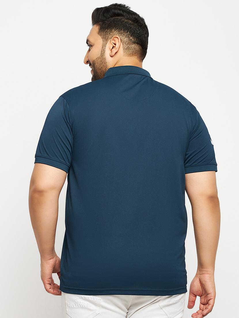 navy blue polyester plain tshirt - 20814501 - Standard Image - 2