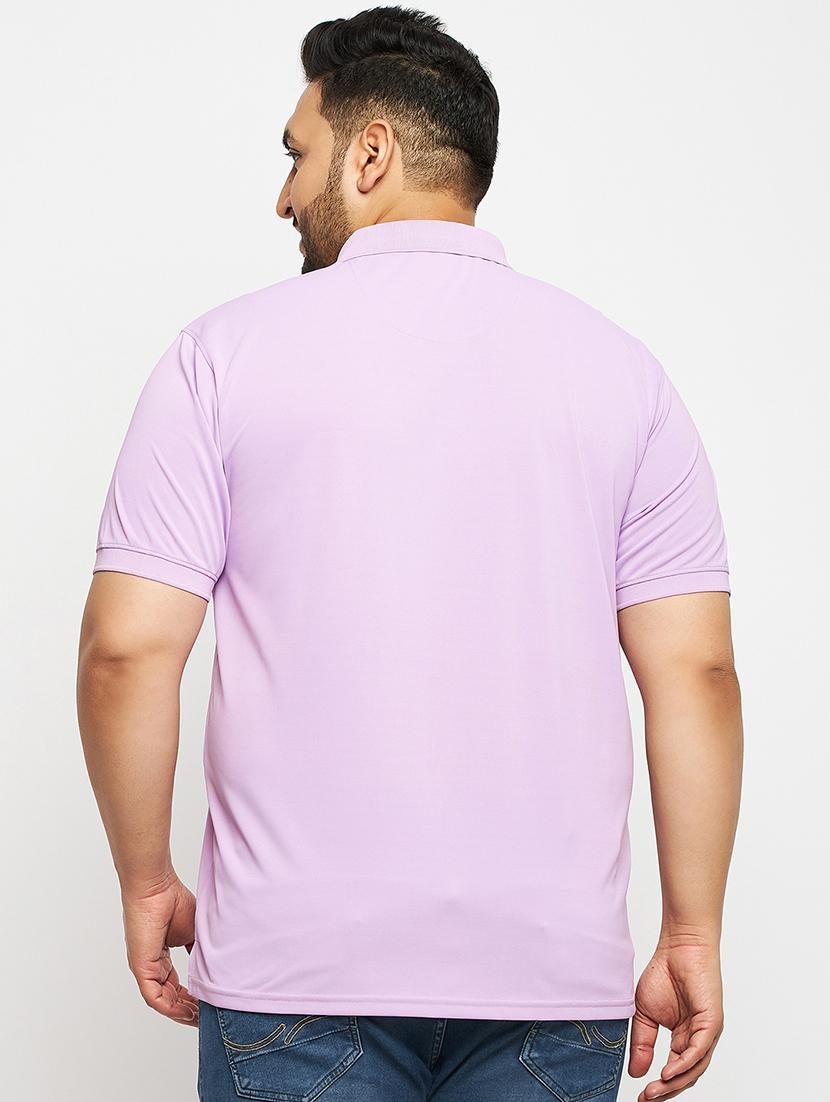 men solid plus size polo neck t-shirt - 20814506 - Standard Image - 2