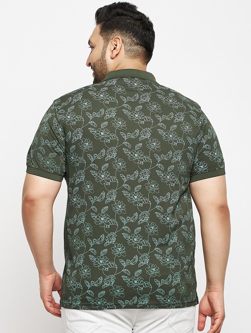 olive polyester all over print tshirt - 20814519 - Standard Image - 2