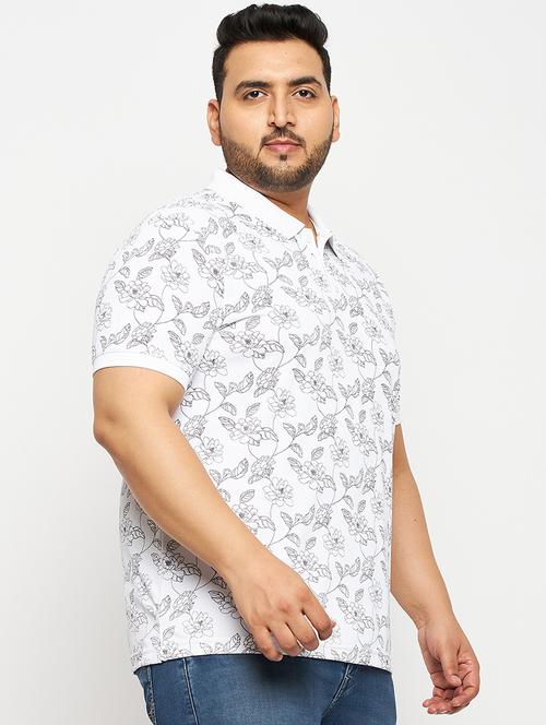 white polyester all over print tshirt - 20814520 -  Standard Image - 0