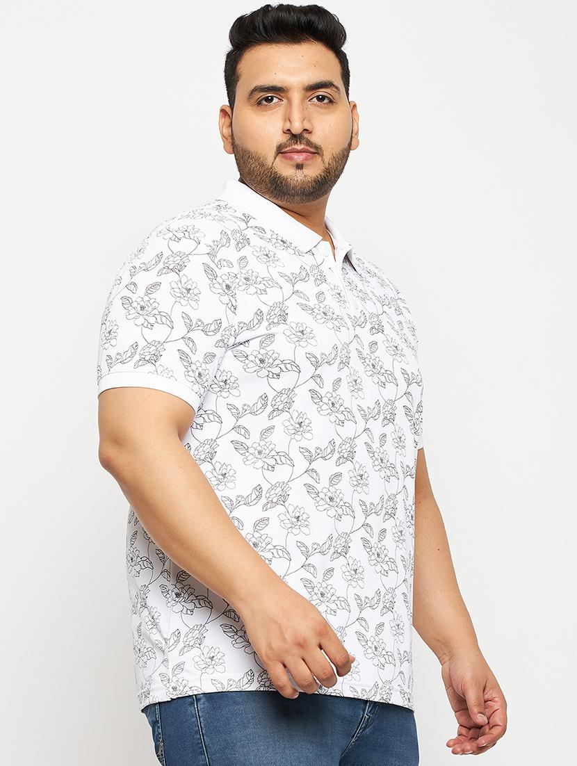 white polyester all over print tshirt - 20814520 -  Zoom Image - 0