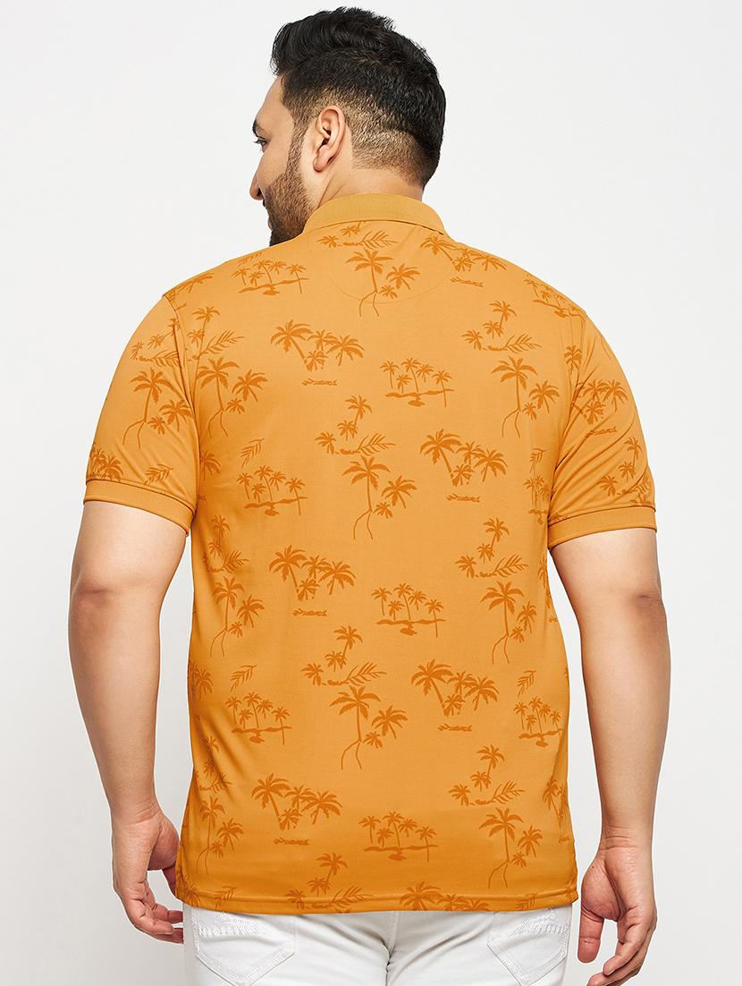 mustard polyester all over print tshirt - 20814522 - Standard Image - 2