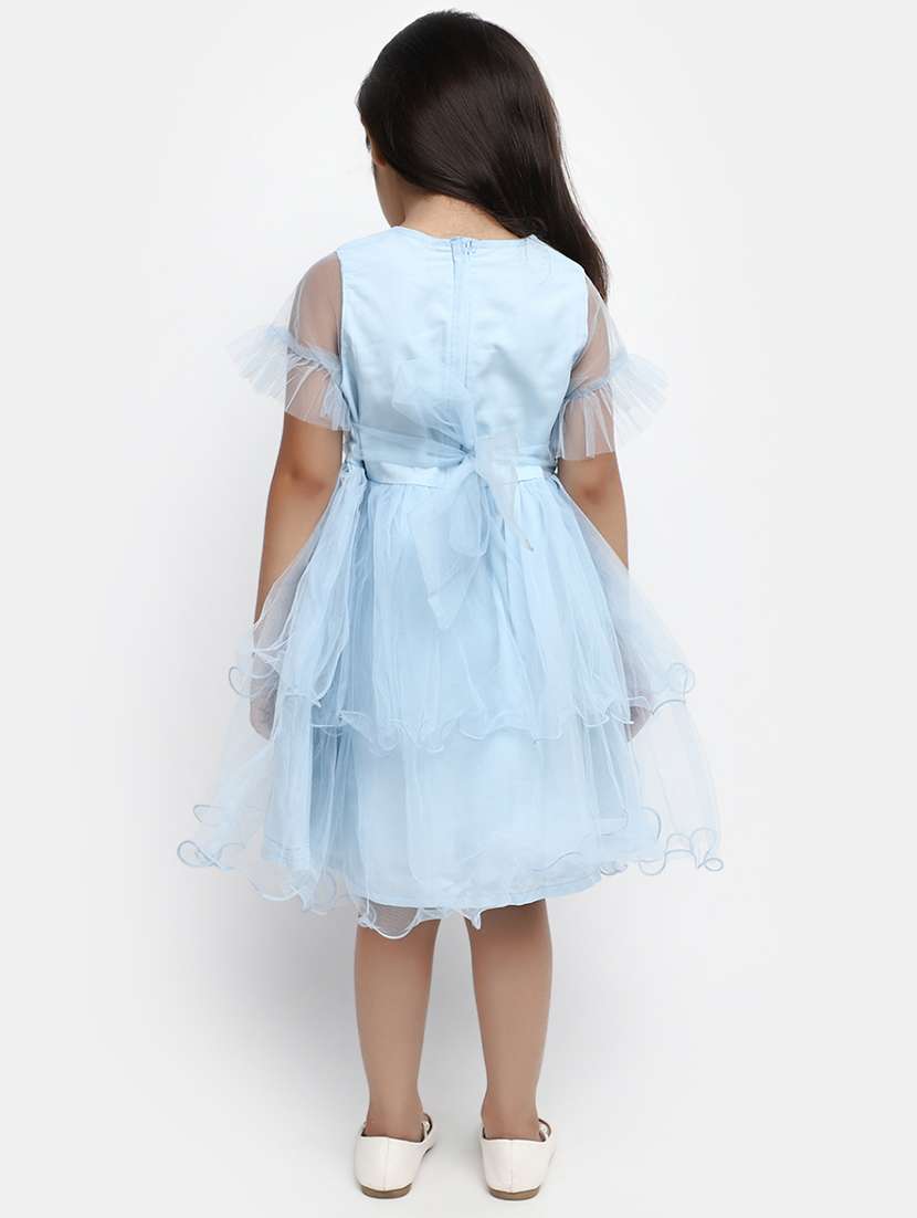 girls light blue embellished frock - 20815480 -  Standard Image - 2