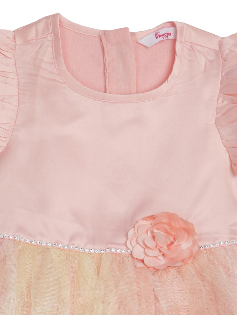 kids solid pink frock - 20815486 - Standard Image - 2
