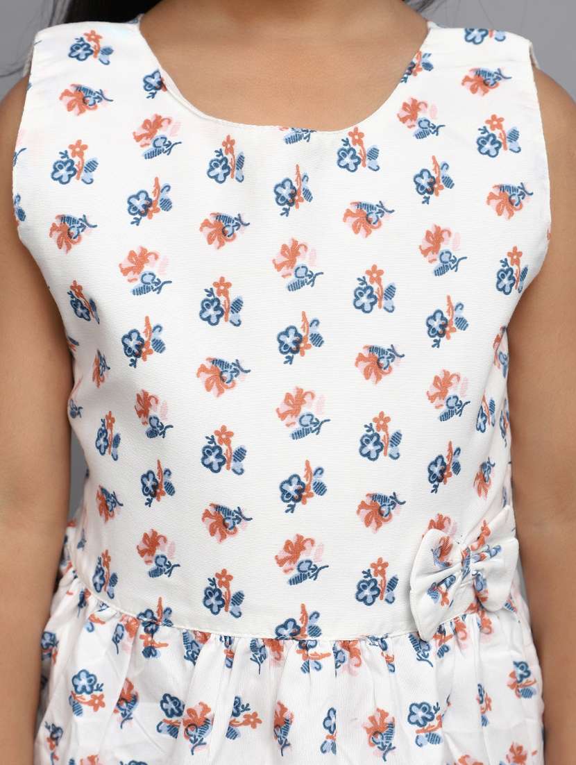white floral printed frock - 20815549 -  Standard Image - 7