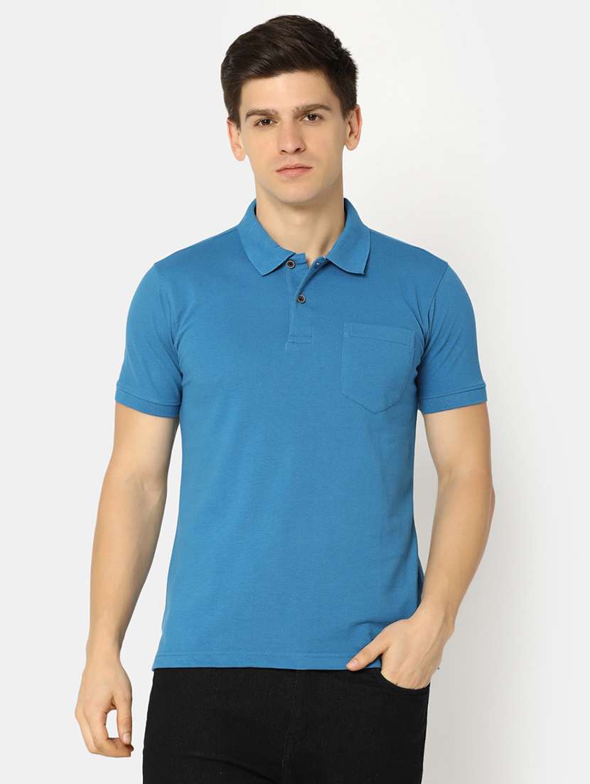 men solid short sleeves t-shirt