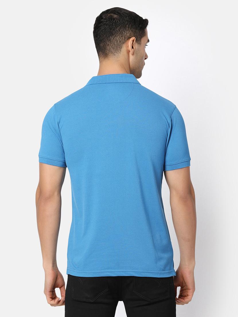 blue cotton plain t-shirt - 20815999 - Standard Image - 2