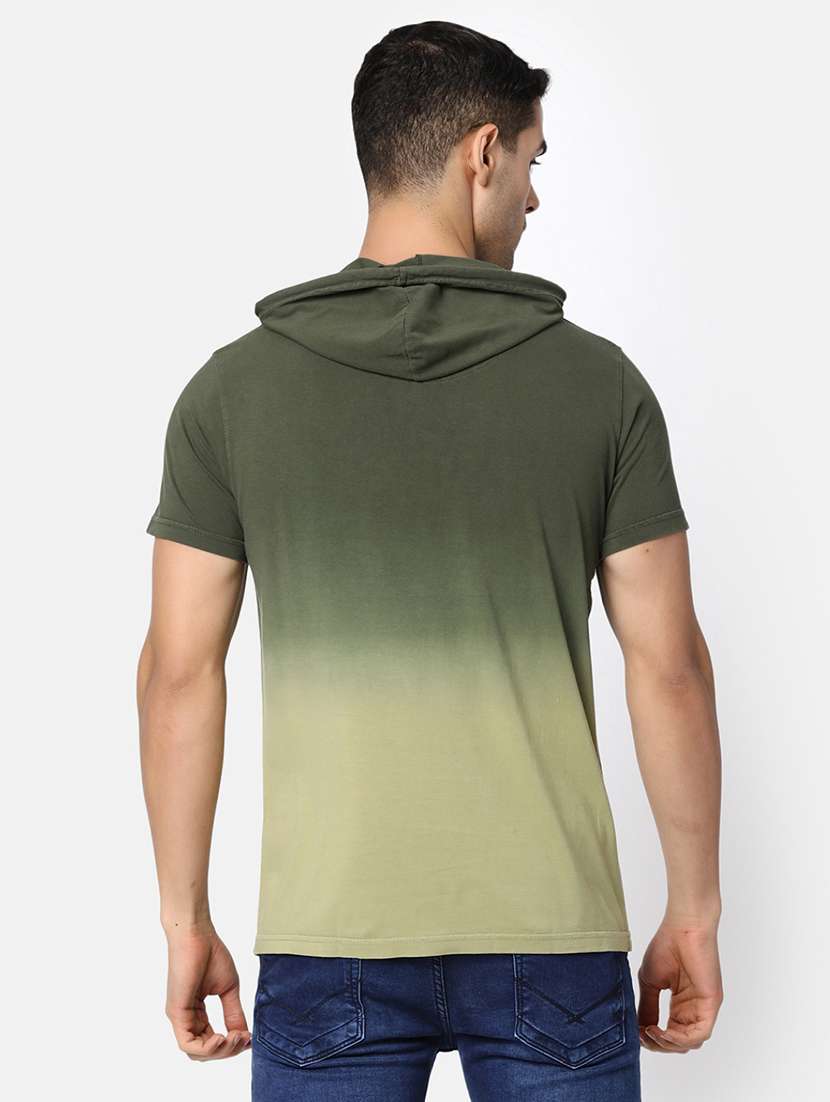 Green Cotton Chest Print Tshirt - 20816112 -  Standard Image - 2