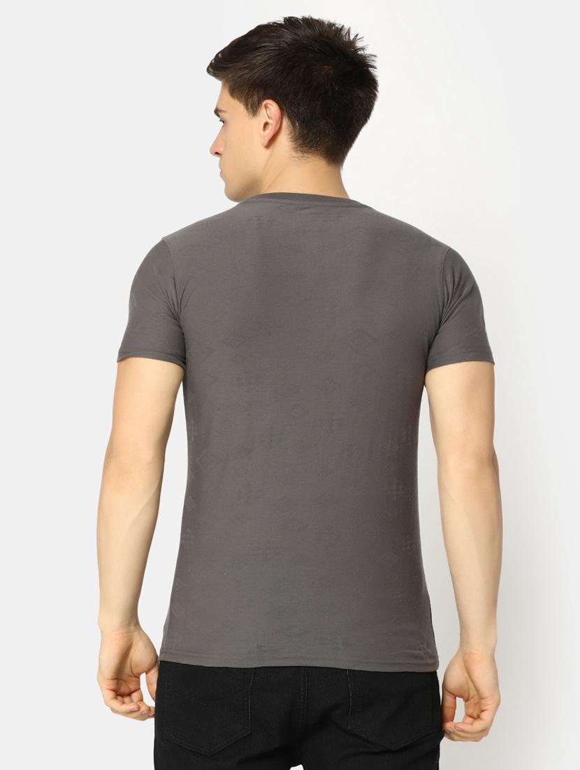 grey cotton printed t-shirt - 20816161 - Standard Image - 2