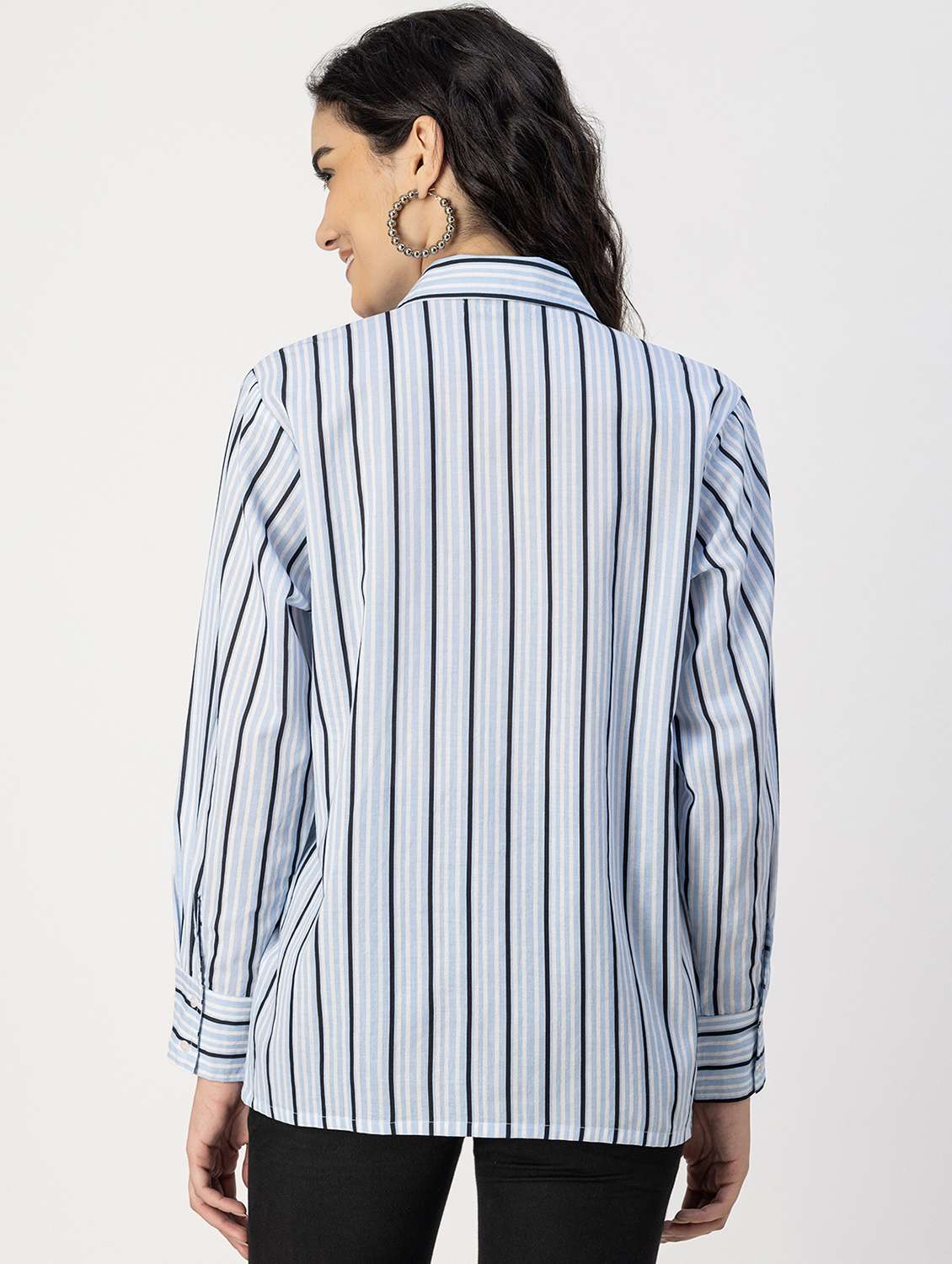 light blue cotton striped shirt - 20817203 -  Standard Image - 2