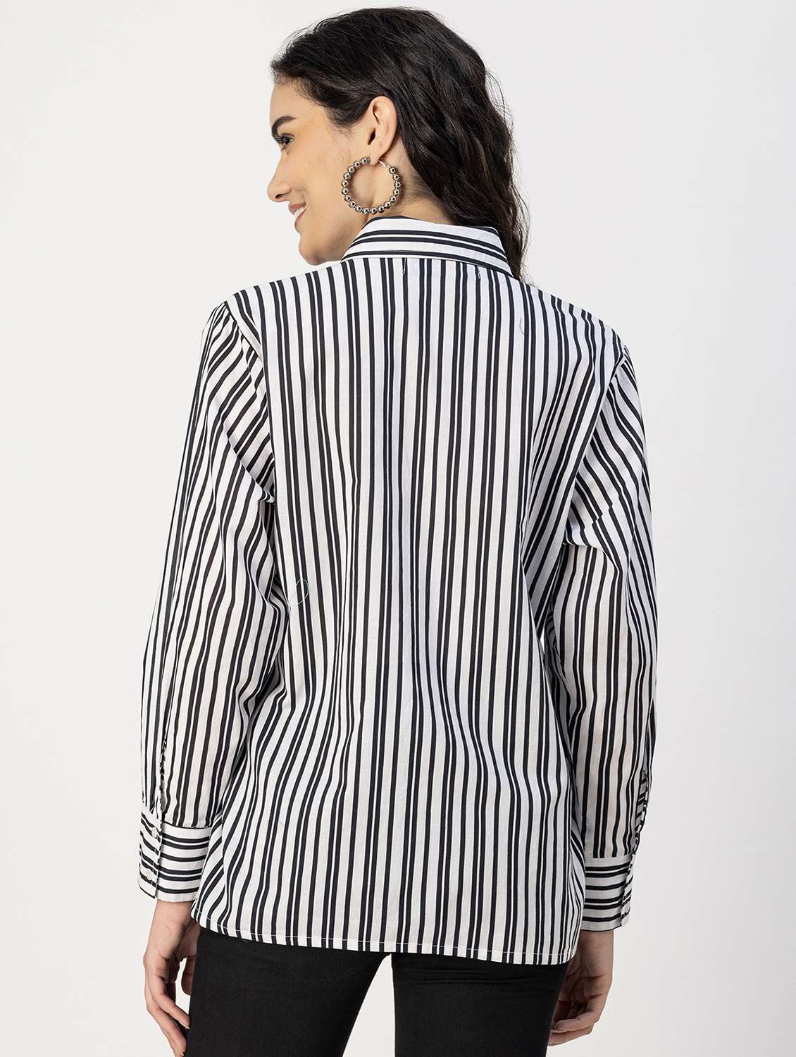 women striped long sleeves shirt - 20817204 -  Standard Image - 2