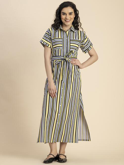 women multicolored check printed shirt dress - 20817252 - Standard Image - 0