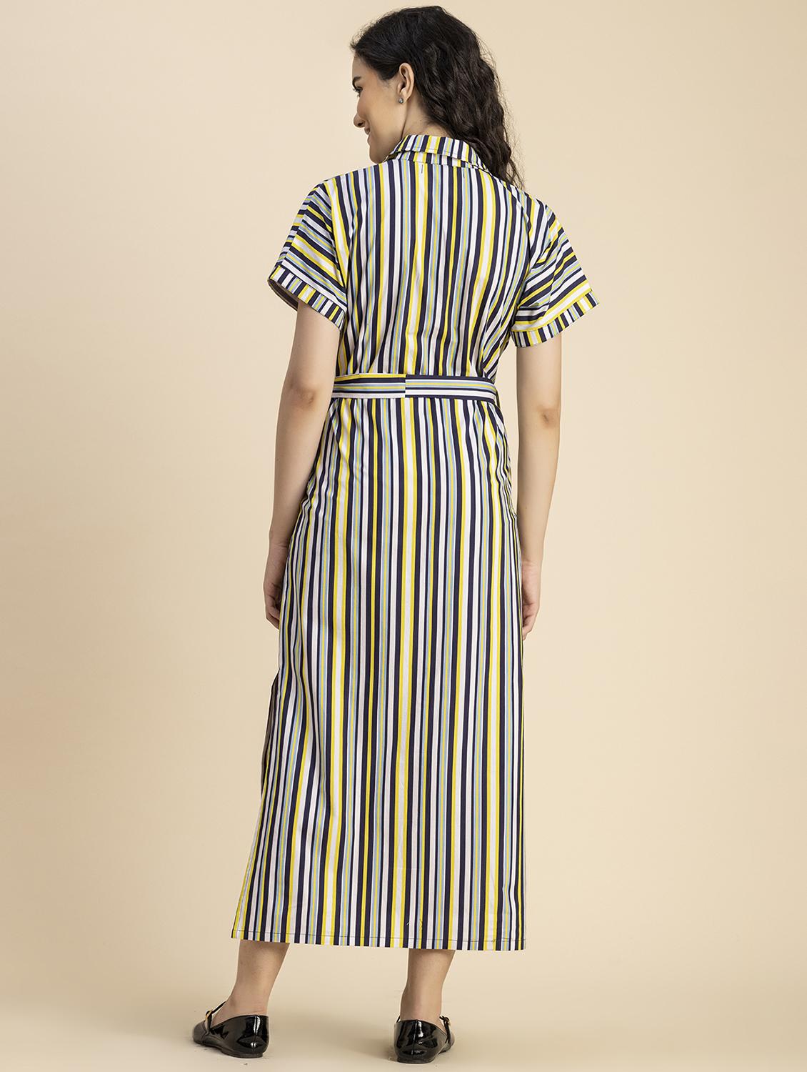 women multicolored check printed shirt dress - 20817252 - Standard Image - 2