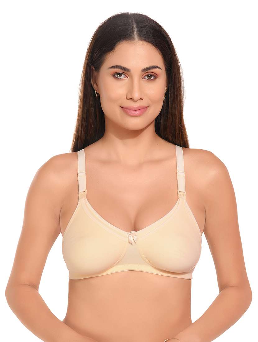 women solid maternity bra