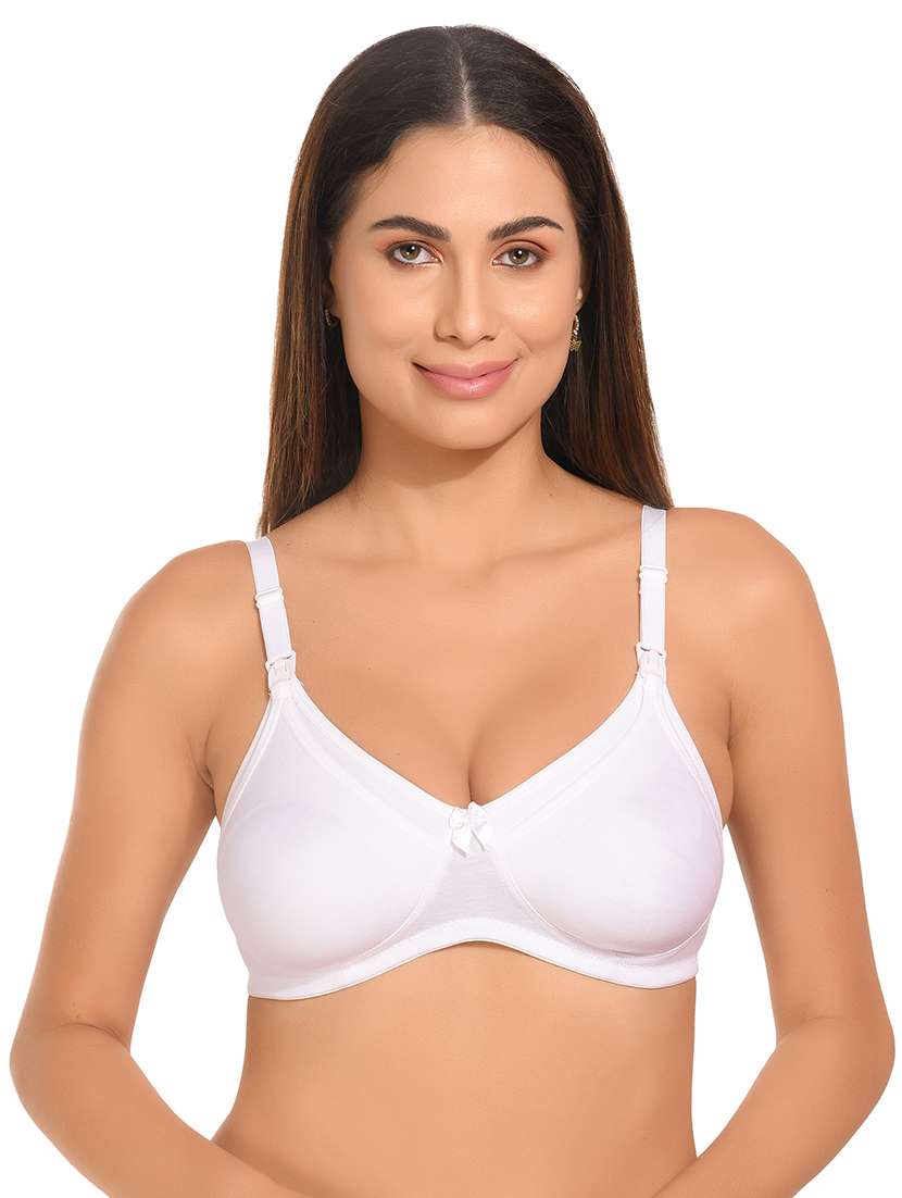women solid maternity bra