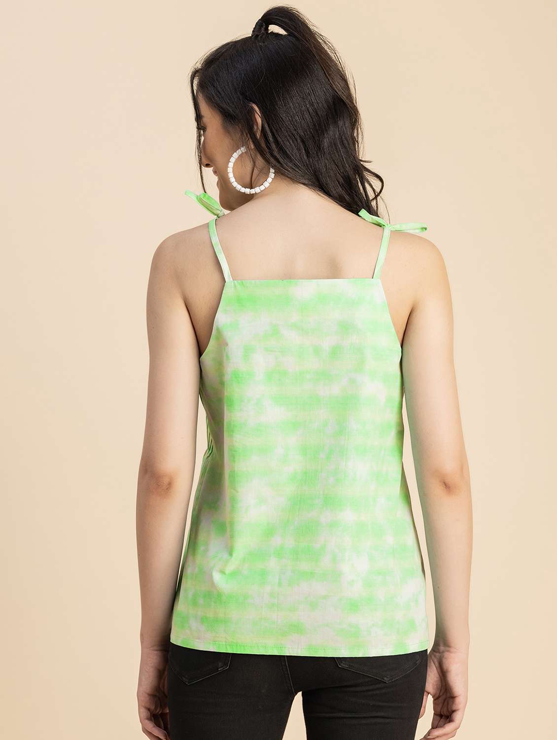 women neo mint tie & dye peplum top - 20817313 - Standard Image - 2