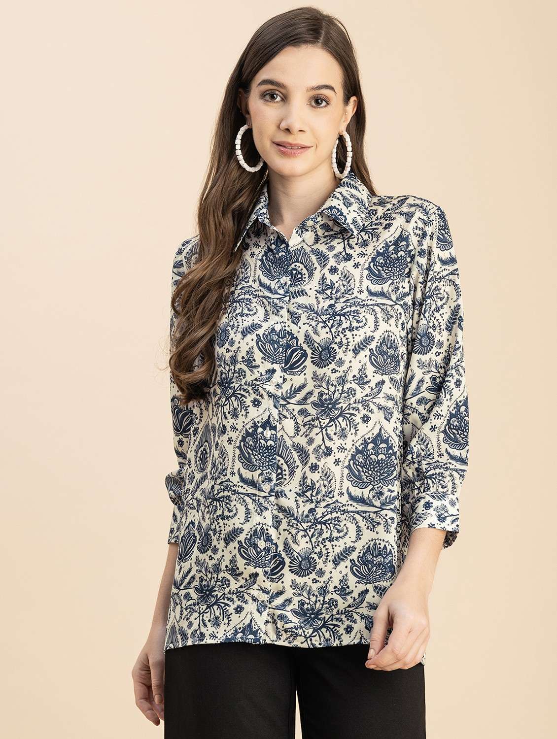 Women Floral Print Casual Shirt