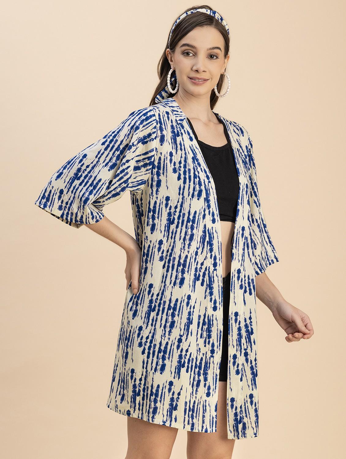 off white printed detailed regular shrug - 20817925 - Standard Image - 2